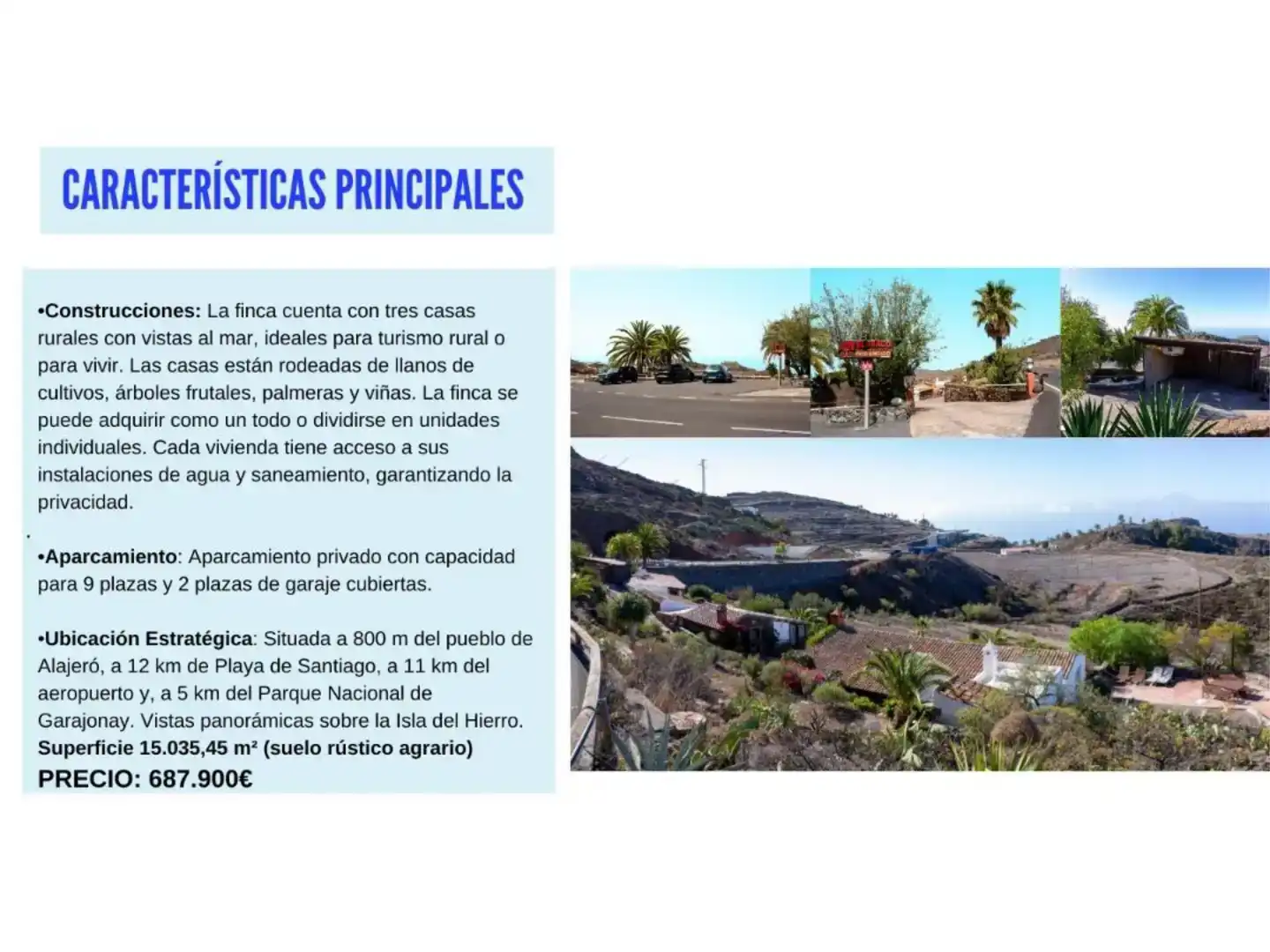 Vista exterior de Finca rústica en venta en Alajeró con Aire acondicionado, Jardín privado y Amueblado