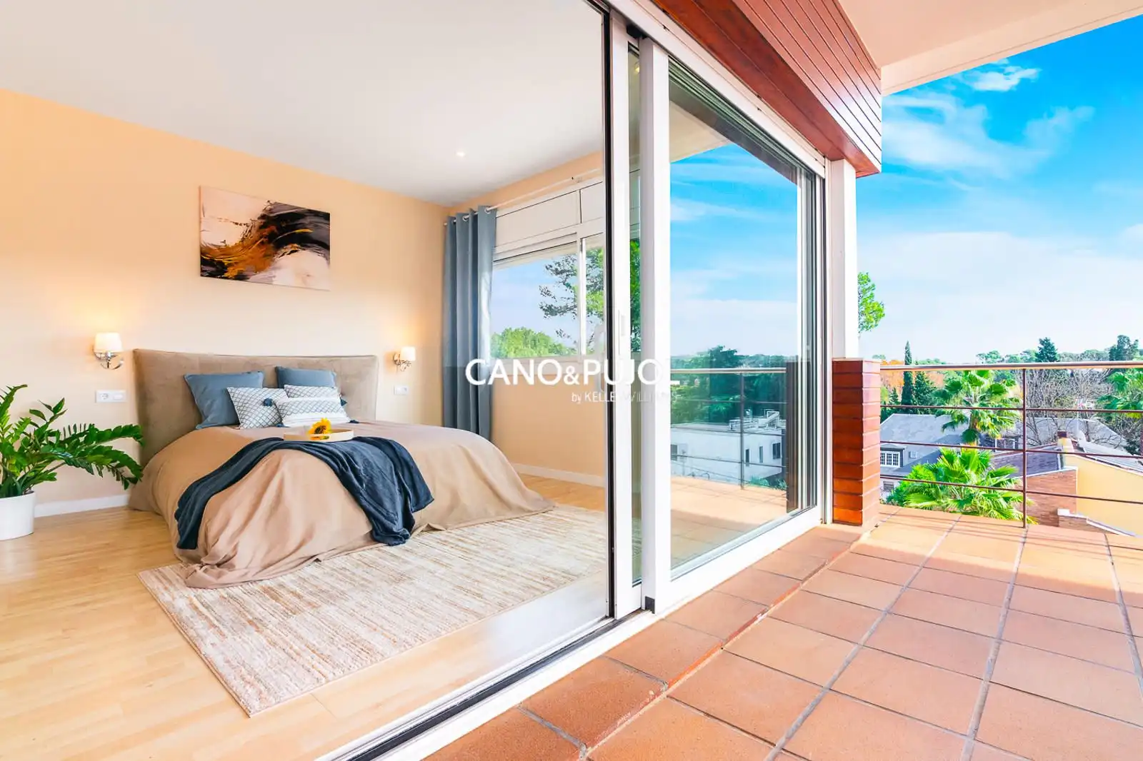 Bedroom of Houses for sale in Sant Cugat del Vallès  with Air Conditioner, Terrace and Swimming Pool