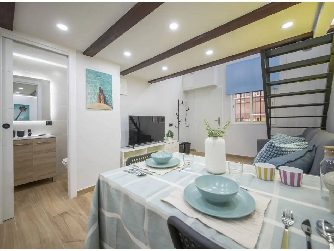Esszimmer von Wohnung zum Verkauf in L'Hospitalet de Llobregat mit Parkett und Möbliert