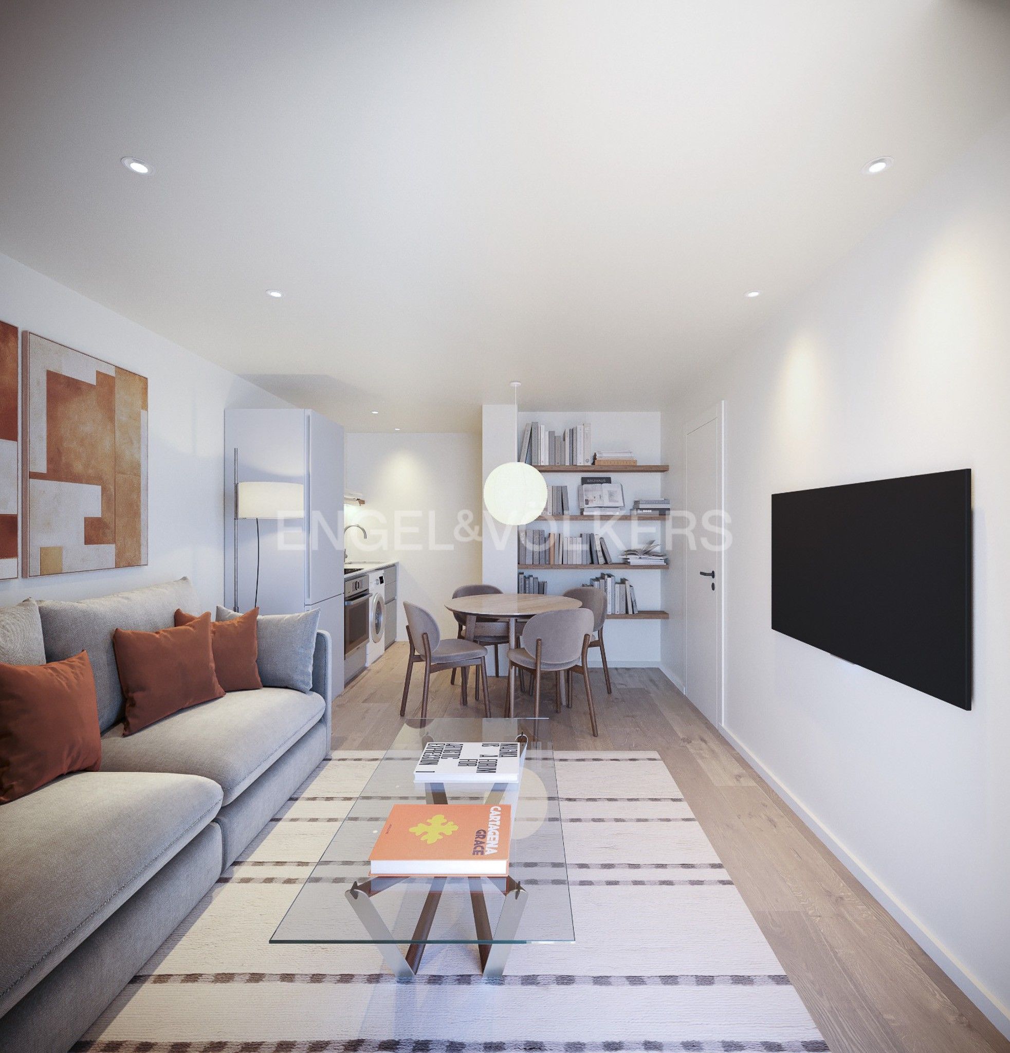 Sala d'estar de Apartament en venda en  Barcelona Capital amb Calefacció