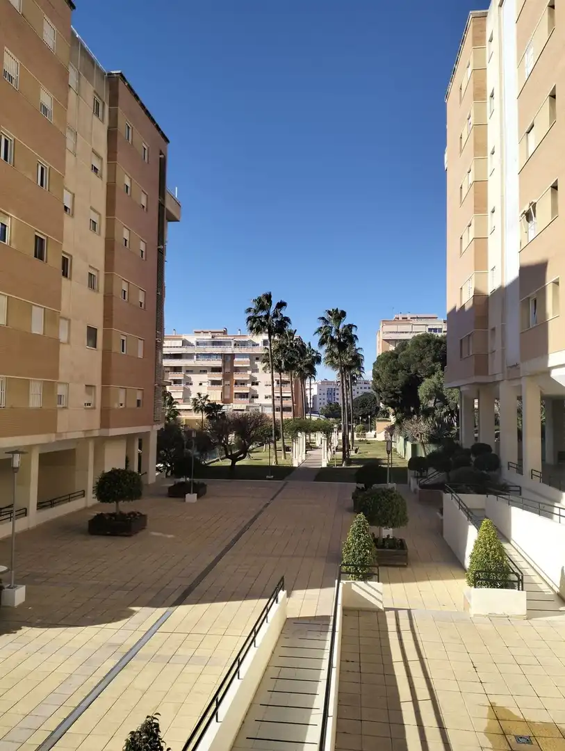 Exterior view of Flat for sale in Málaga Capital  with Air Conditioner, Private garden and Terrace