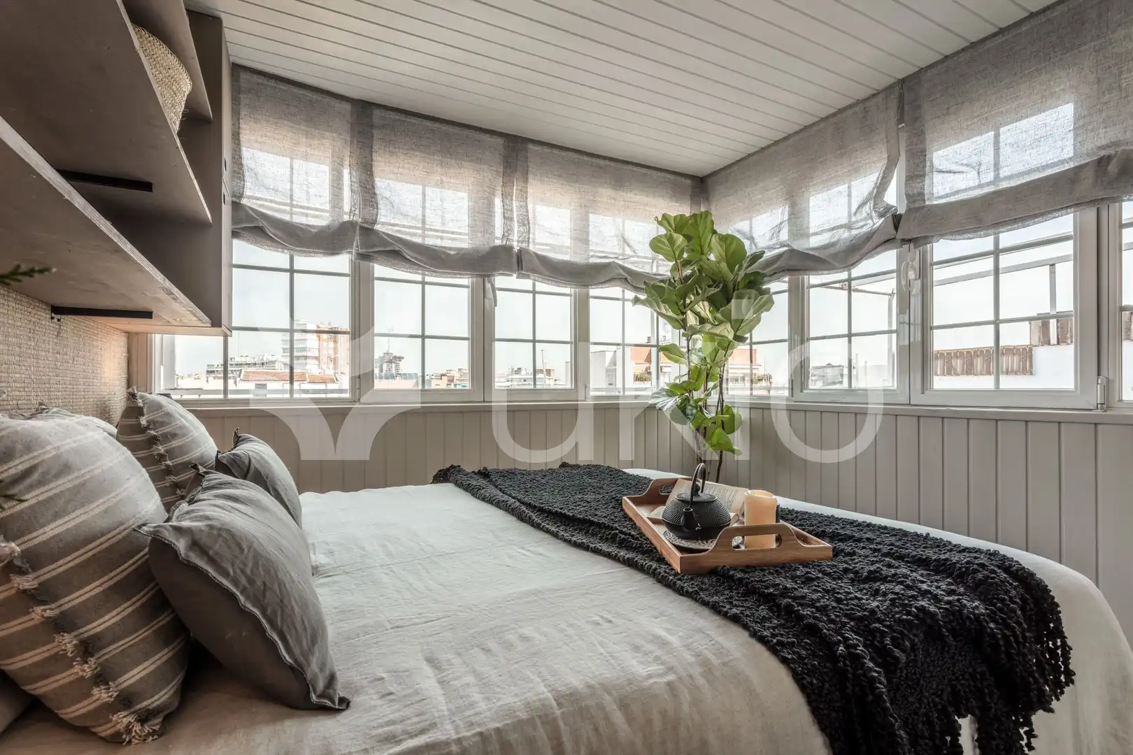 Bedroom of Apartments for rent in Madrid  with Air Conditioner, Terrace and Furnished