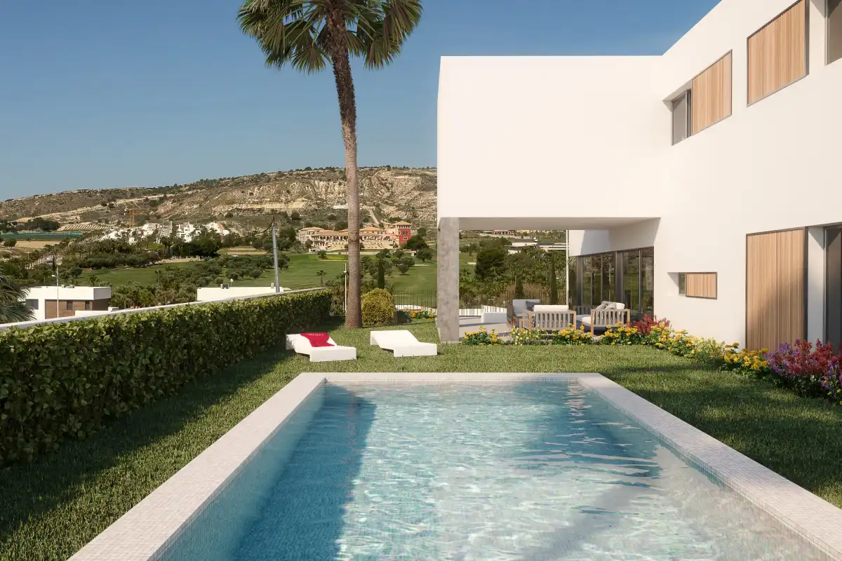 Piscina de Casa o xalet en venda en Algorfa amb Jardí privat, Terrassa i Piscina
