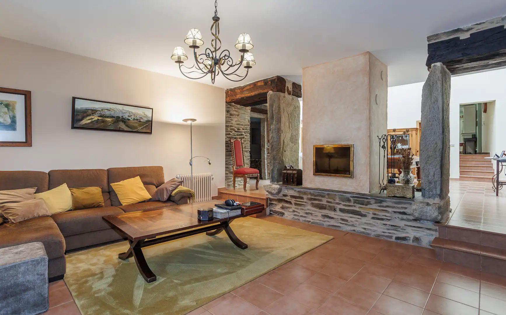 Sala de estar de Casa o chalet en venta en Lugo con Piscina y Amueblado