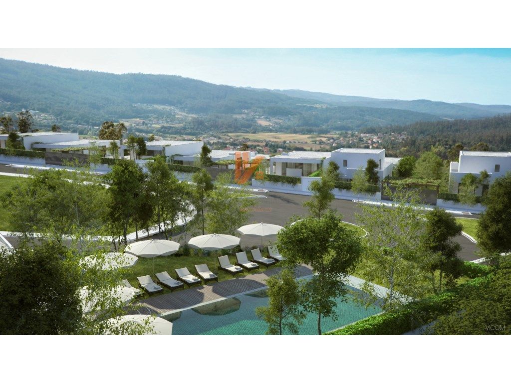 Vista exterior de Casa adosada en venta en Ames con Jardín privado, Terraza y Piscina