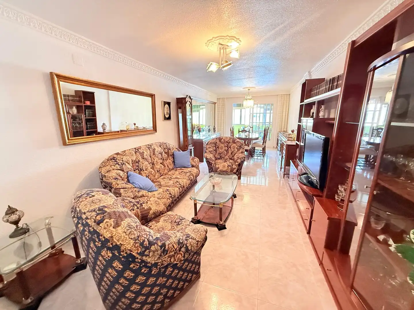 Sala de estar de Piso de alquiler en Málaga con Aire acondicionado, Terraza y Amueblado