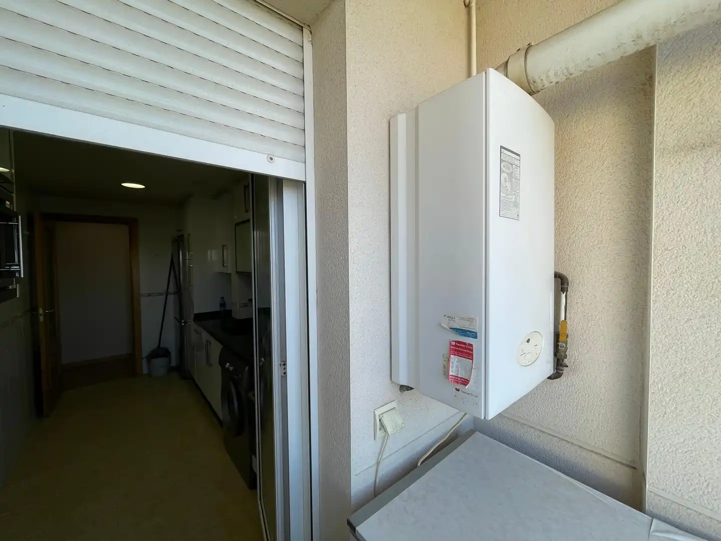Küche von Dachboden zur Miete in Venta de Baños mit Heizung, Parkett und Terrasse