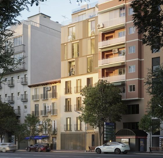 Vista exterior de Planta baixa en venda en  Madrid Capital amb Aire condicionat, Jardí privat i Terrassa