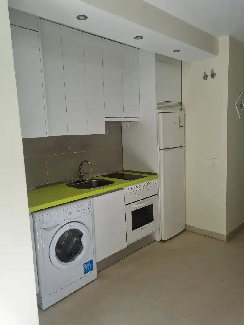 Cuina de Apartament de lloguer en Madrid amb Calefacció, Moblat i Rentadora
