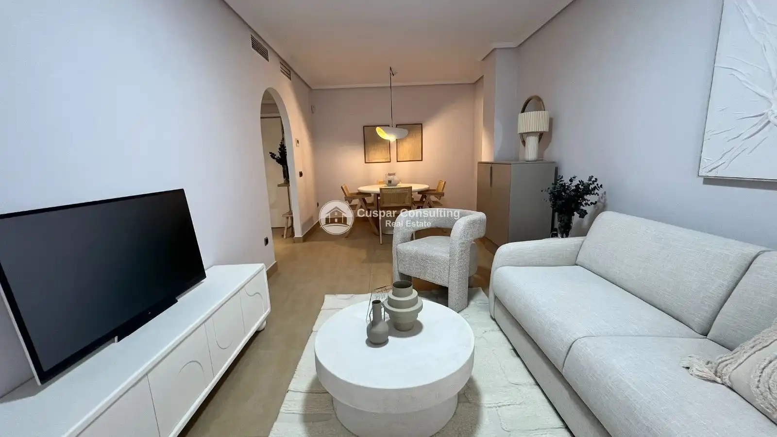 Wohnzimmer von Wohnungen zum Verkauf in Los Alcázares mit Klimaanlage, Heizung und Terrasse