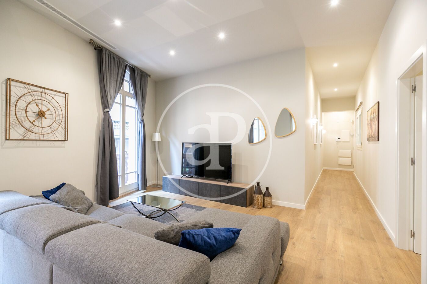 Sala d'estar de Pis en venda en  Barcelona Capital amb Aire condicionat, Calefacció i Moblat