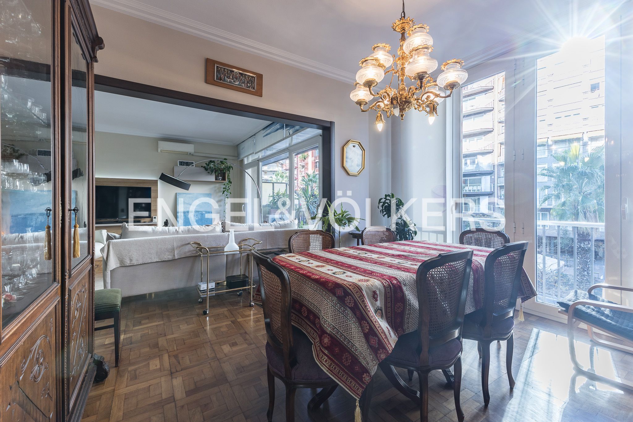 Menjador de Apartament en venda en  Barcelona Capital amb Aire condicionat, Calefacció i Terrassa