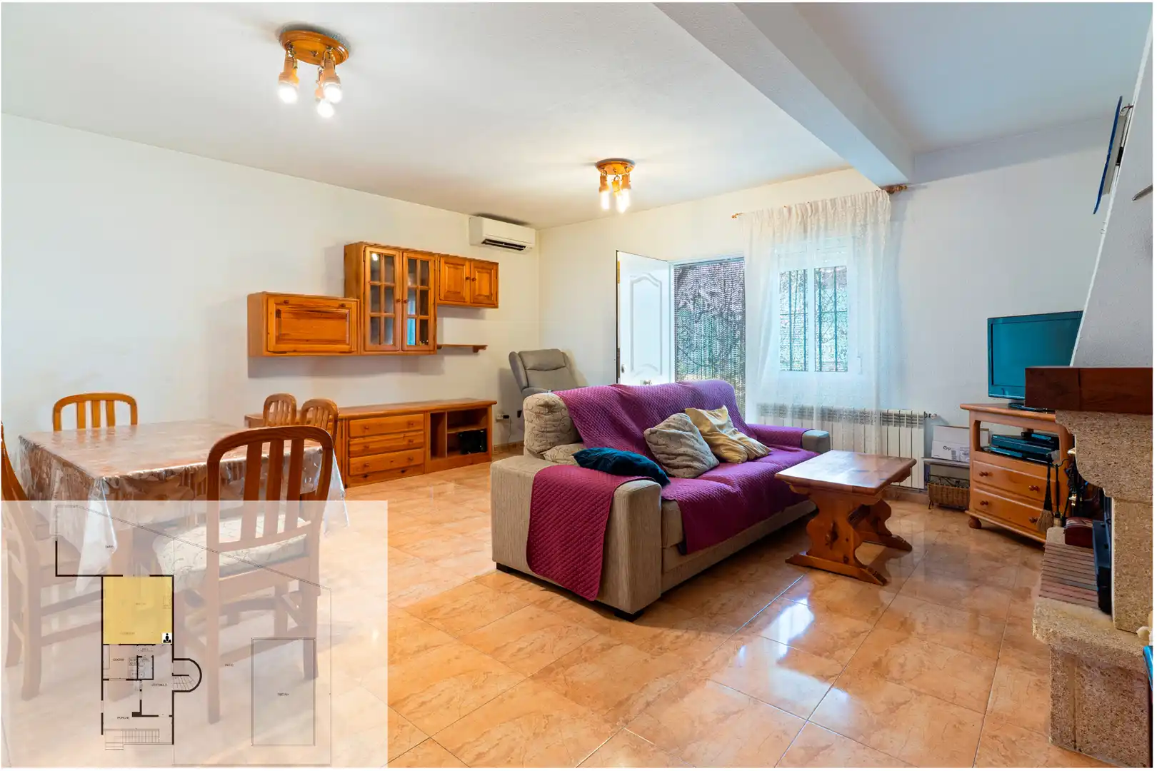 Living room of Houses for sale in Villanueva de Perales  with Heating, Private garden and Terrace