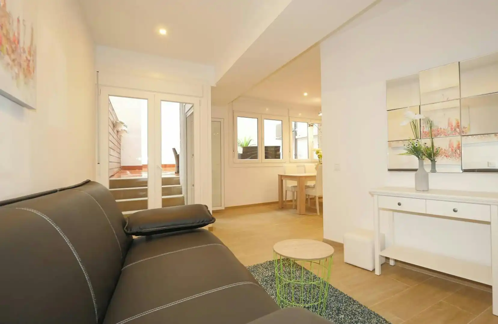 Sala de estar de Piso de alquiler en Barcelona con Aire acondicionado, Calefacción y Amueblado