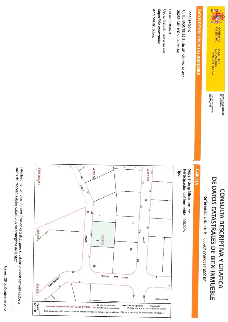 Residential land for sale in Cirueña
