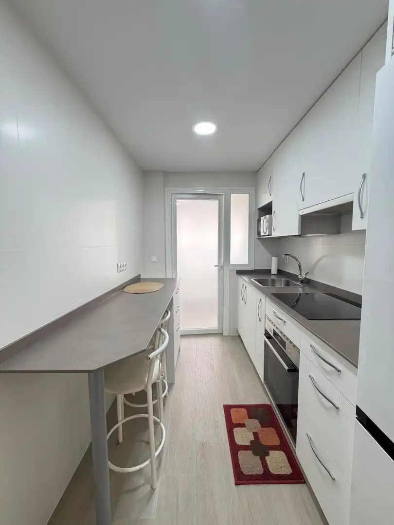 Küche von Wohnung zur Miete in Madrid mit Heizung, Privatgarten und Parkett