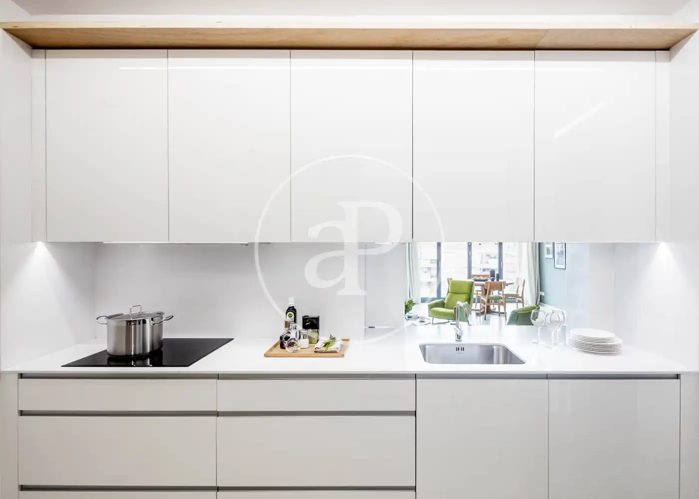 Cocina de Piso de alquiler en Barcelona con Aire acondicionado, Calefacción y Terraza