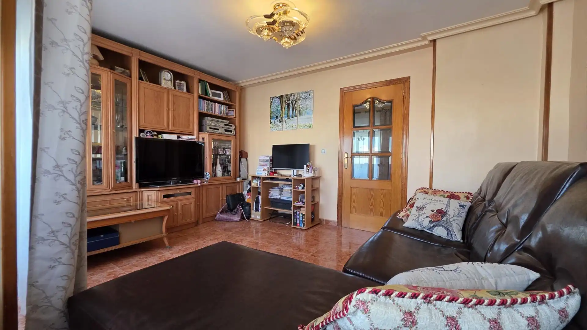 Living room of Flat for sale in Alicante / Alacant  with Air Conditioner, Furnished and Balcony