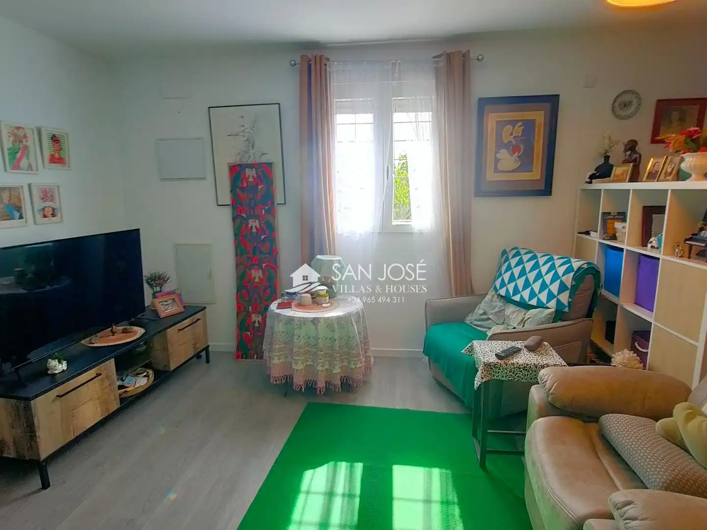 Sala de estar de Casa o chalet en venta en Aspe con Jardín privado, Trastero y Amueblado