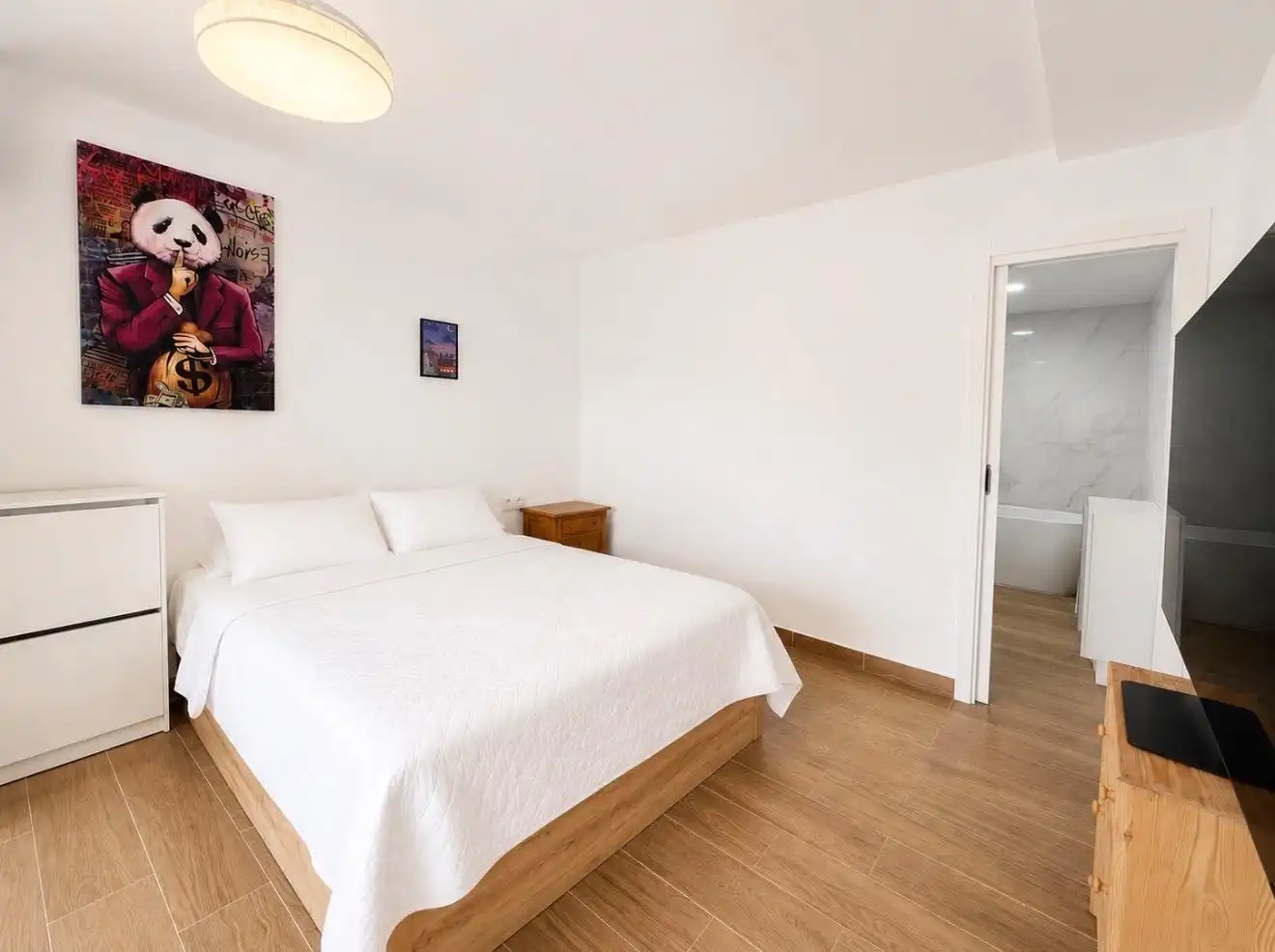 Schlafzimmer von Wohnung zum Verkauf in  Palma de Mallorca mit Parkett und Balkon
