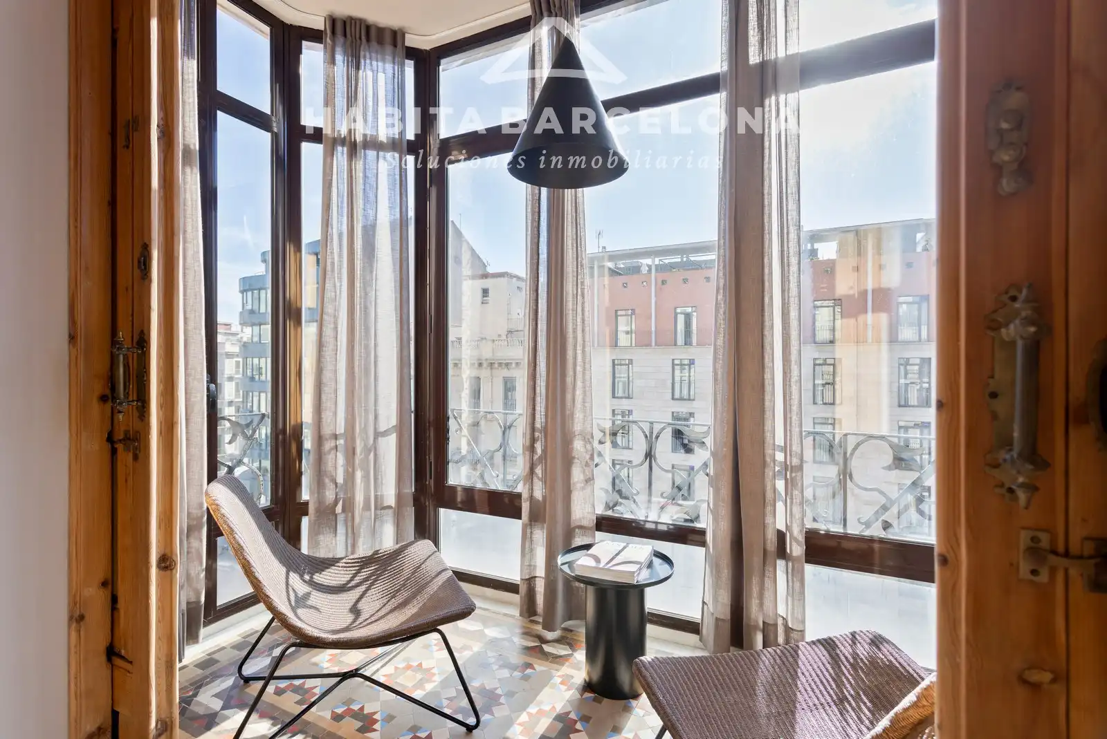 Schlafzimmer von Wohnung zur Miete in Barcelona mit Klimaanlage, Heizung und Parkett