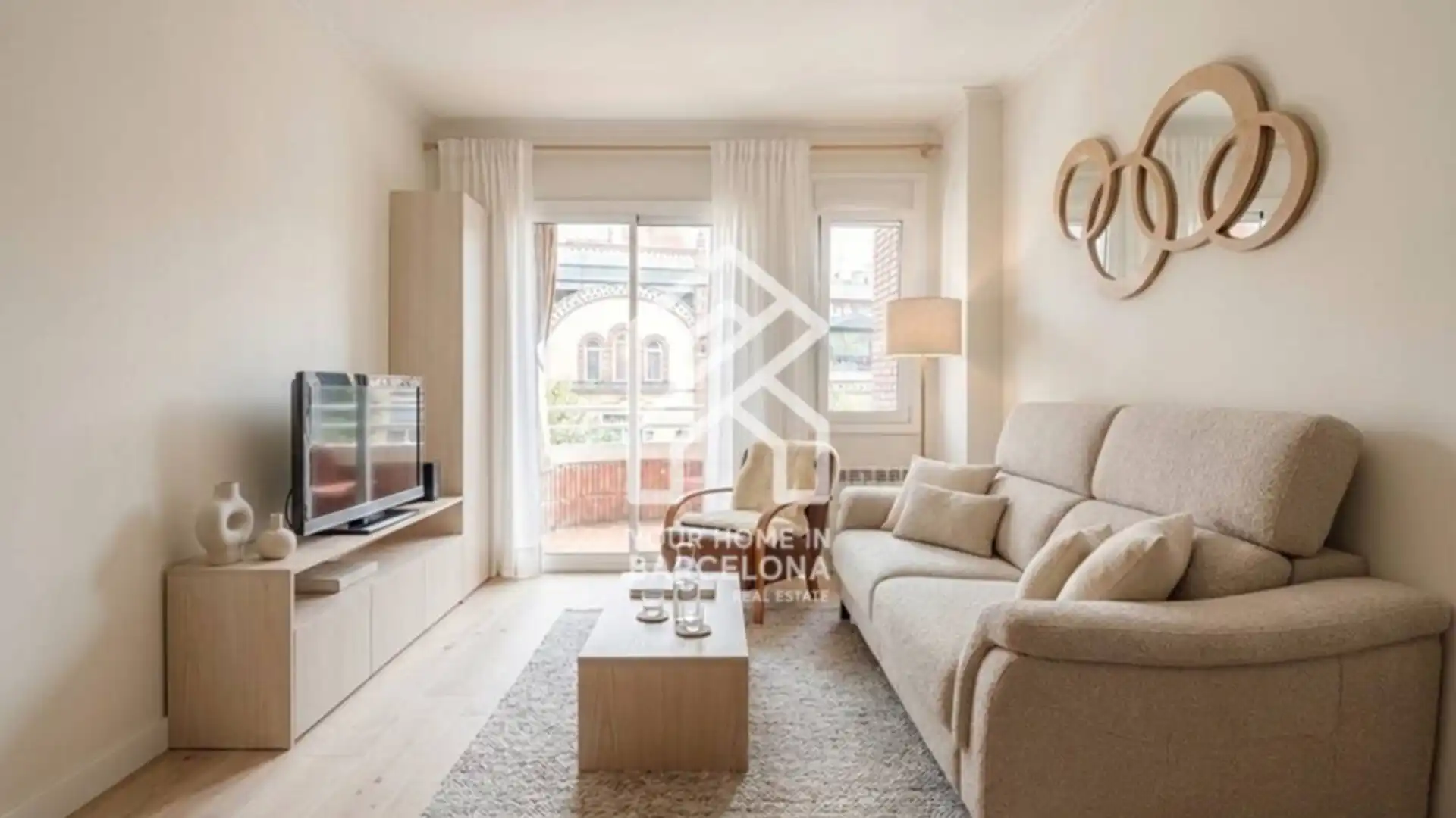 Sala de estar de Piso en venta en  Barcelona Capital con Calefacción y Balcón