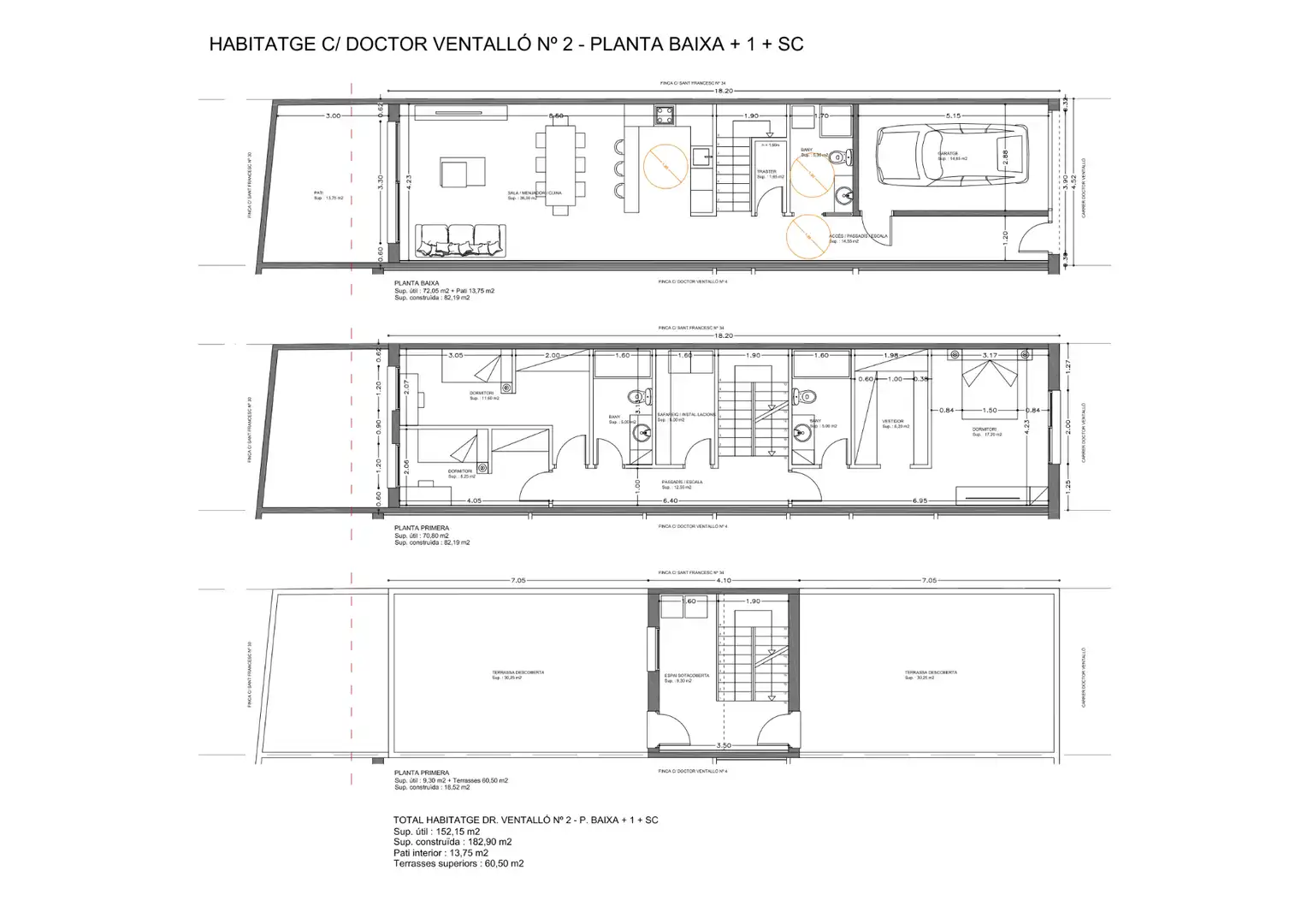 Detached homes for sale in Terrassa  with Air Conditioner, Heating and Terrace