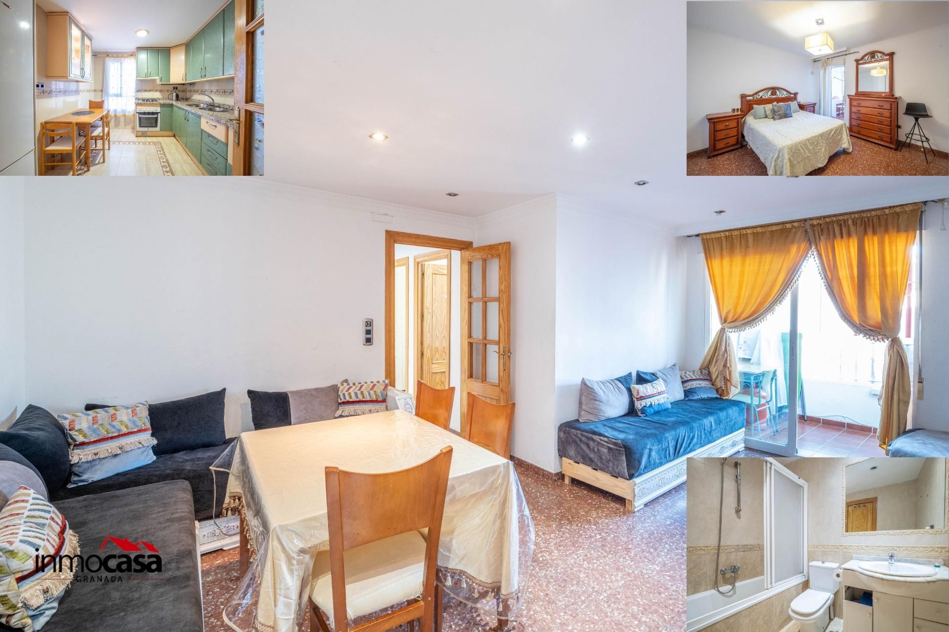 Bedroom of Flat for sale in  Granada Capital  with Terrace and Balcony