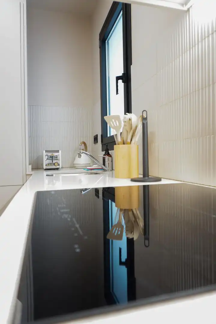 Cocina de Piso de alquiler en Badalona con Aire acondicionado, Calefacción y Amueblado