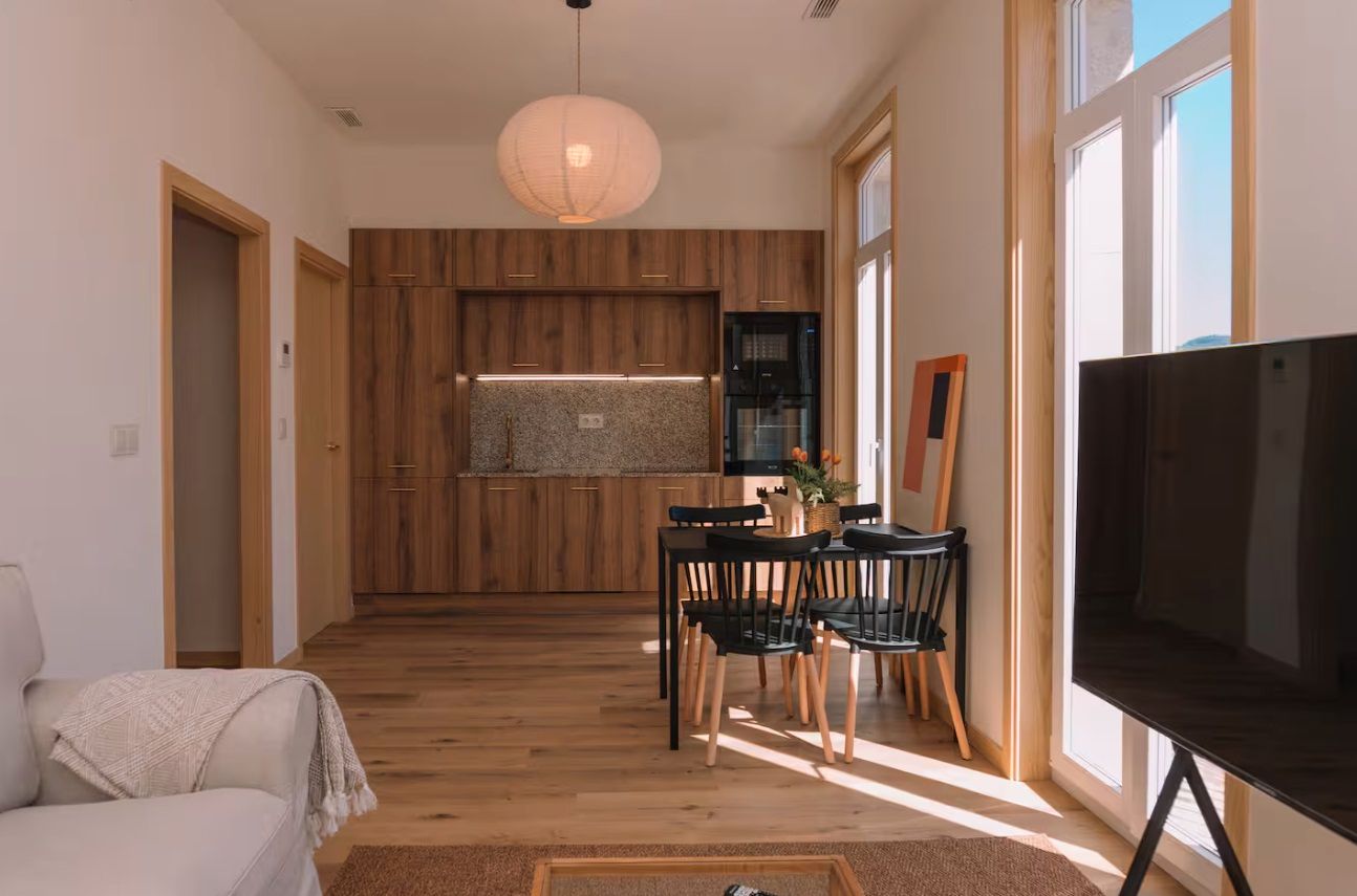 Living room of Apartment to rent in Vigo   with Air Conditioner, Heating and Parquet flooring