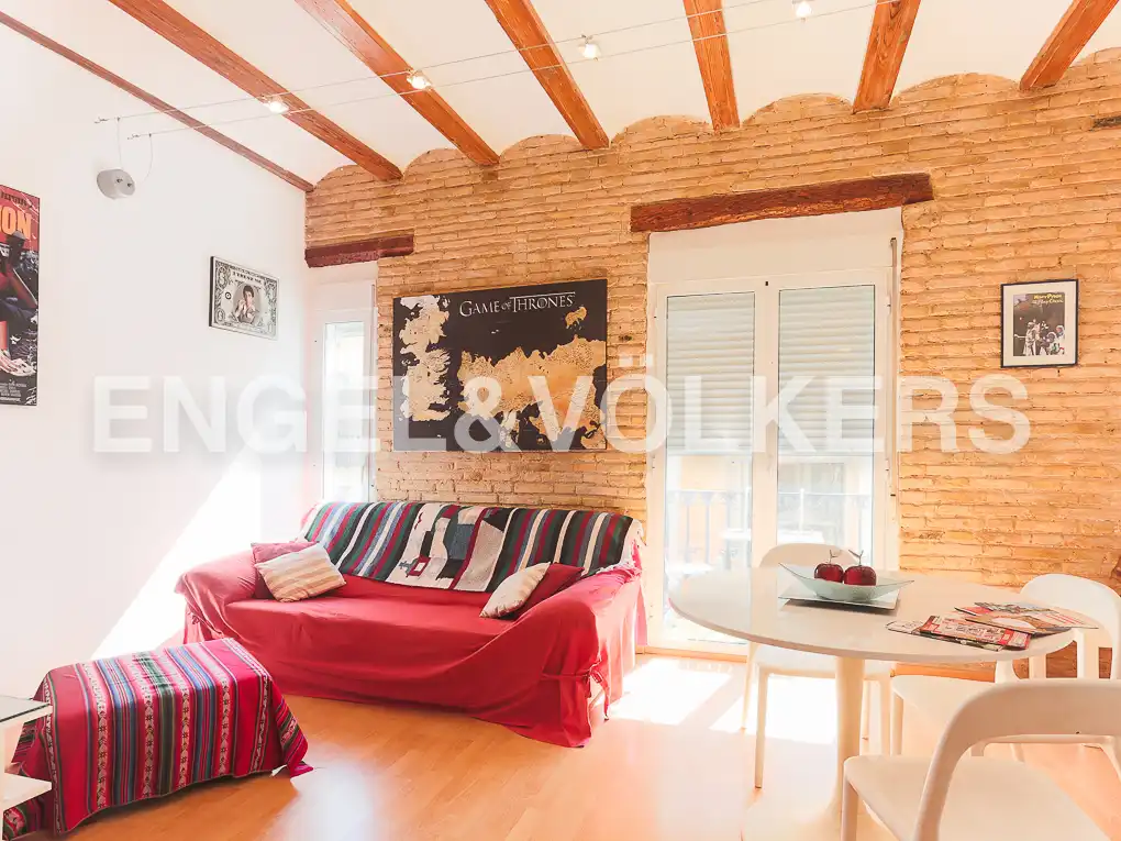 Wohnzimmer von Wohnung zur Miete in Valencia mit Klimaanlage, Heizung und Parkett