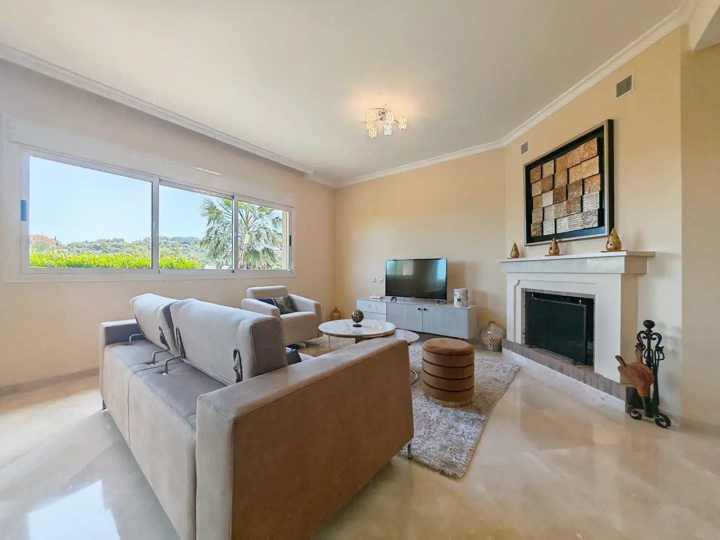 Sala de estar de Apartamento en venta en Ojén con Aire acondicionado, Terraza y Trastero