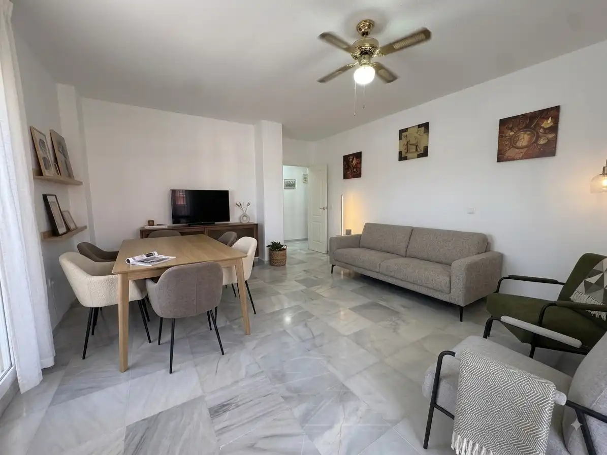 Living room of Flat for sale in Chipiona  with Swimming Pool, Furnished and Balcony