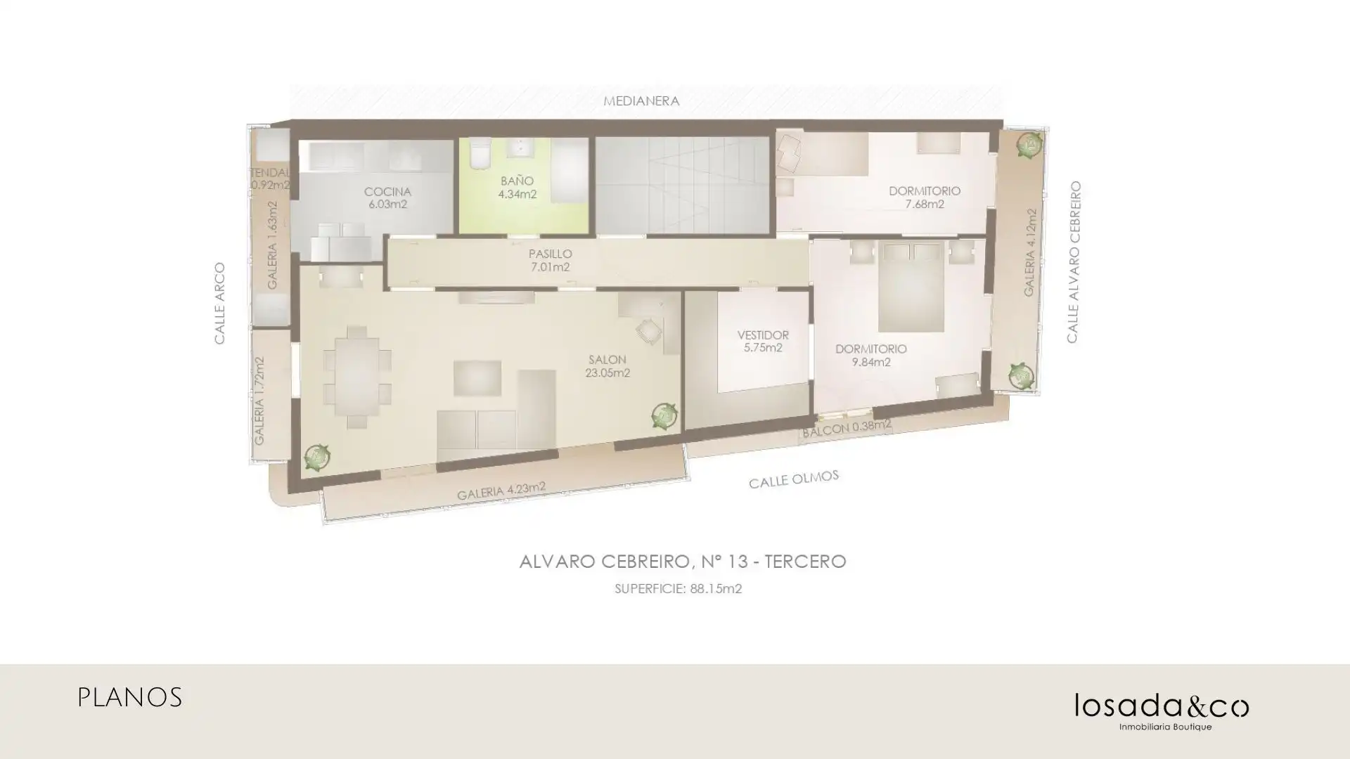 Piso en venta en A Coruña Capital  con Terraza