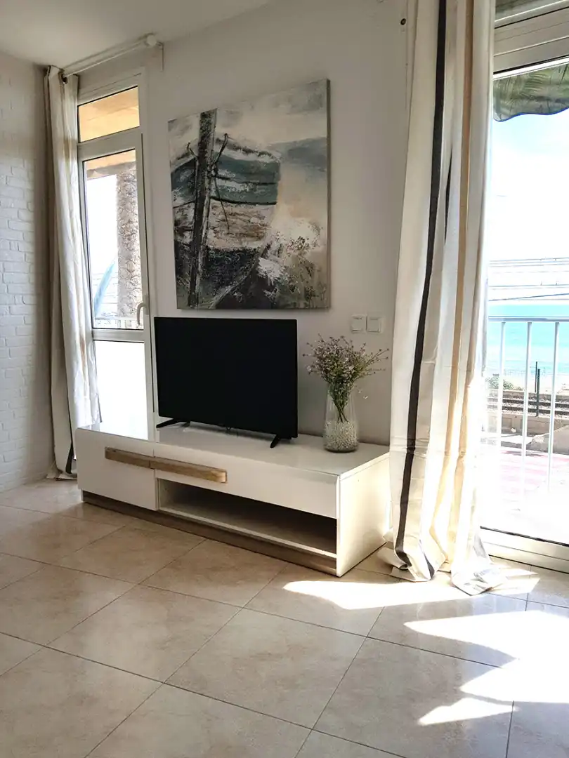 Sala de estar de Piso en venta en Premià de Mar con Aire acondicionado, Amueblado y Horno