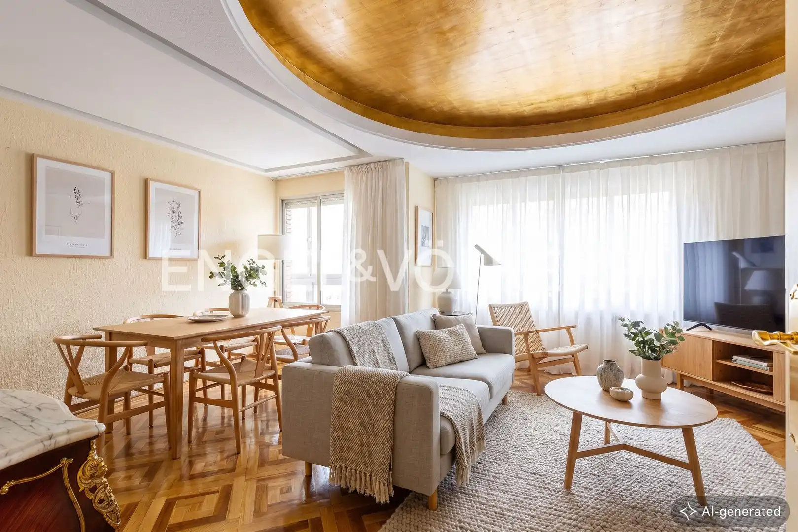 Sala d'estar de Pis en venda en  Madrid Capital amb Aire condicionat, Calefacció i Parquet