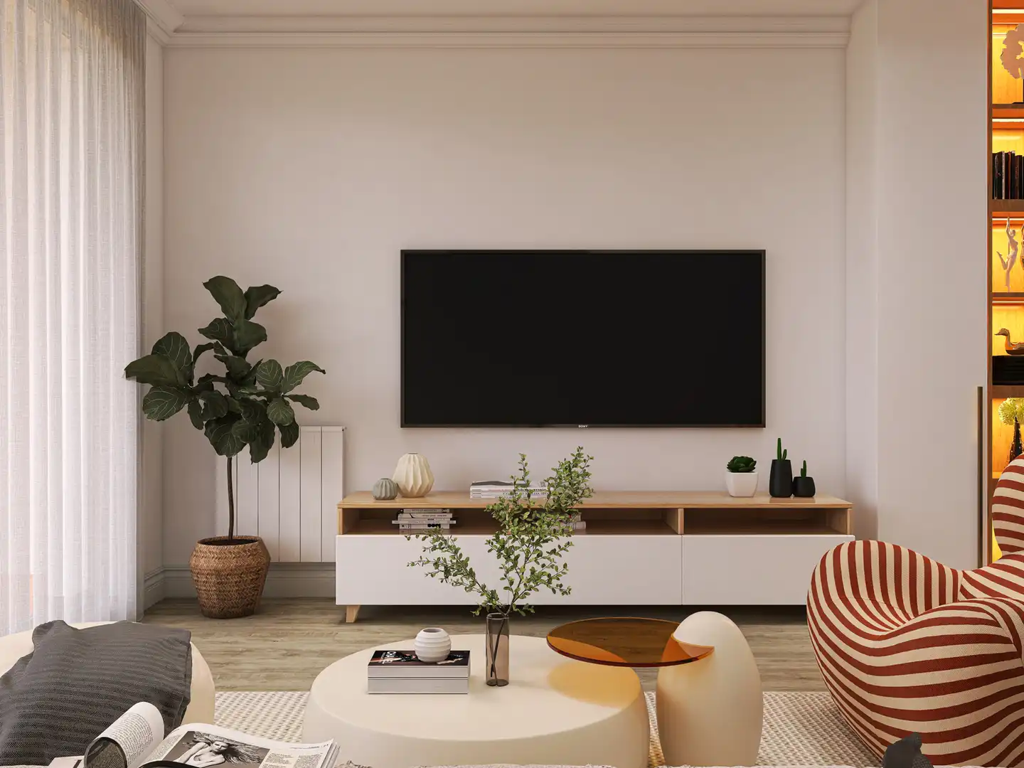 Living room of Flat for sale in Gavà  with Air Conditioner, Heating and Parquet flooring