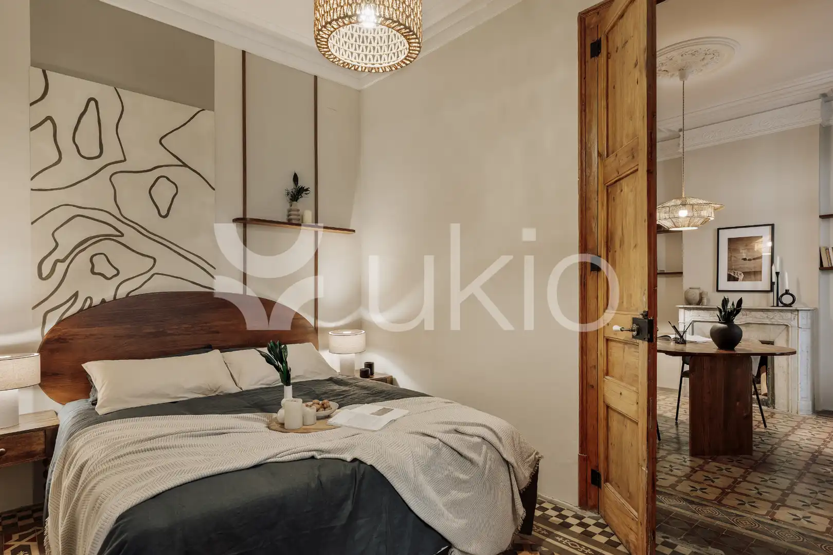 Habitación de Apartamento de alquiler en Barcelona con Aire acondicionado, Calefacción y Amueblado