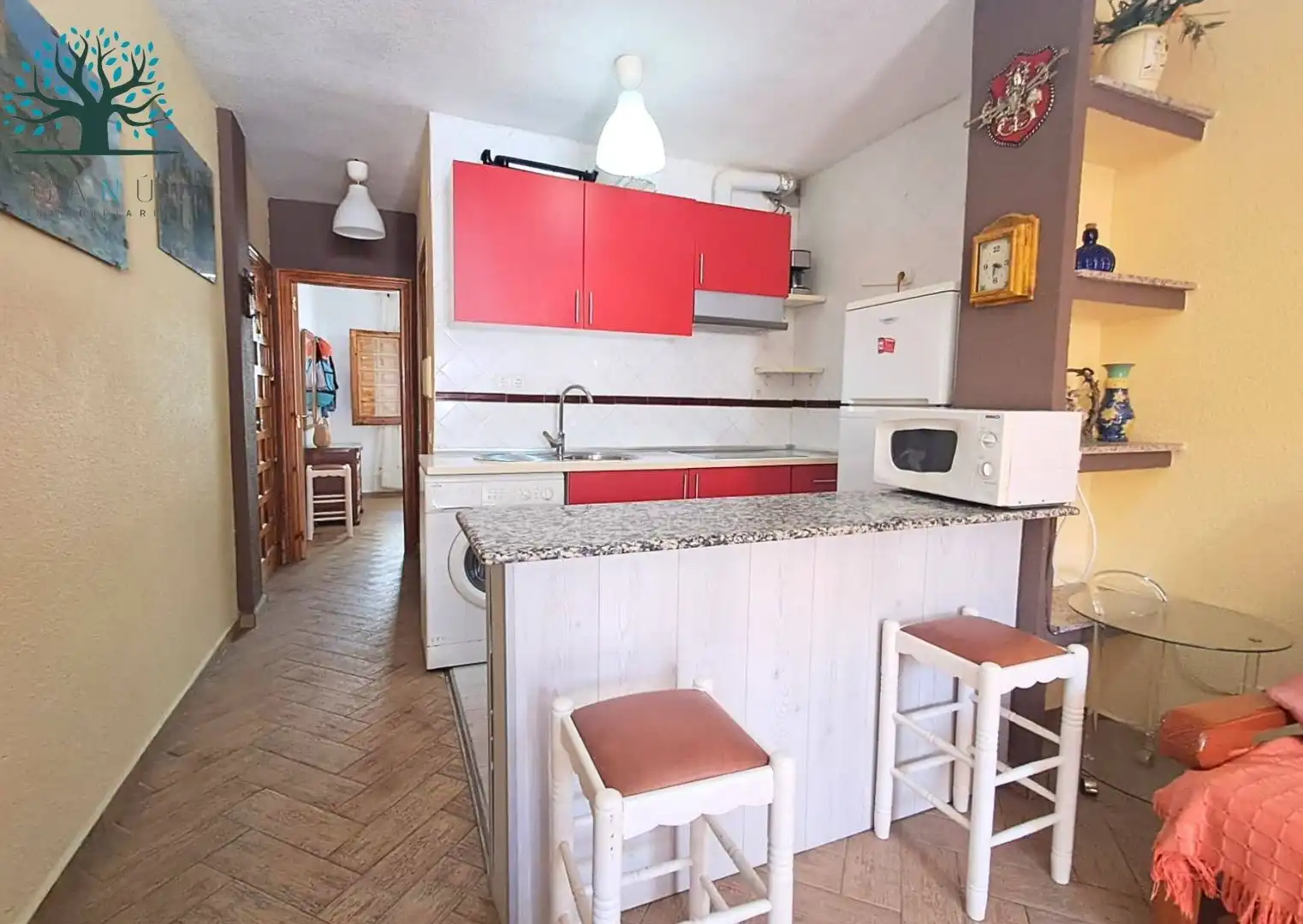 Kitchen of Apartments for sale in Mazarrón  with Air Conditioner, Terrace and Furnished