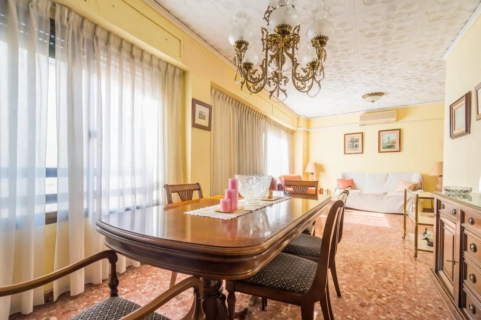 Comedor de Casa adosada en venta en Sagunto / Sagunt con Terraza