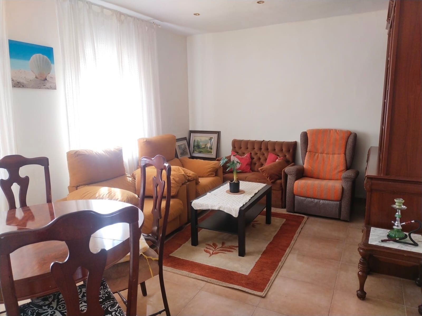 Living room of Flat to rent in  Zaragoza Capital  with Heating, Furnished and Washing machine