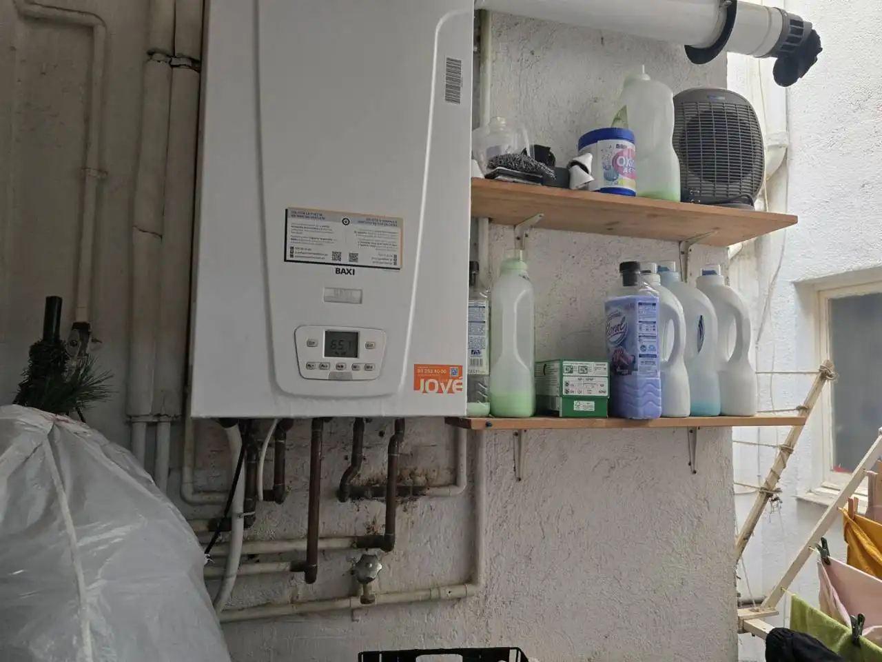 Badezimmer von Wohnung zum Verkauf in Terrassa mit Klimaanlage, Heizung und Parkett