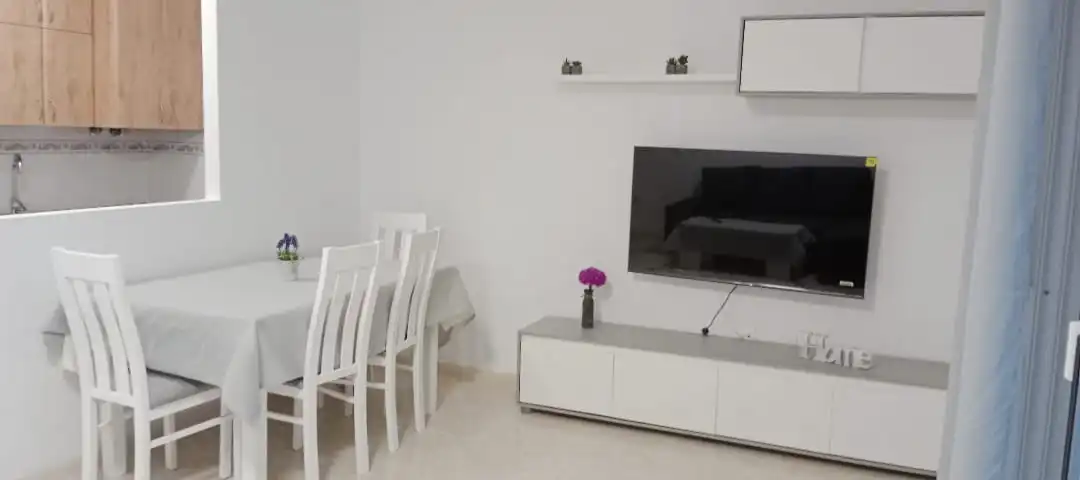 Sala de estar de Piso de alquiler en Roquetas de Mar con Aire acondicionado, Calefacción y Terraza