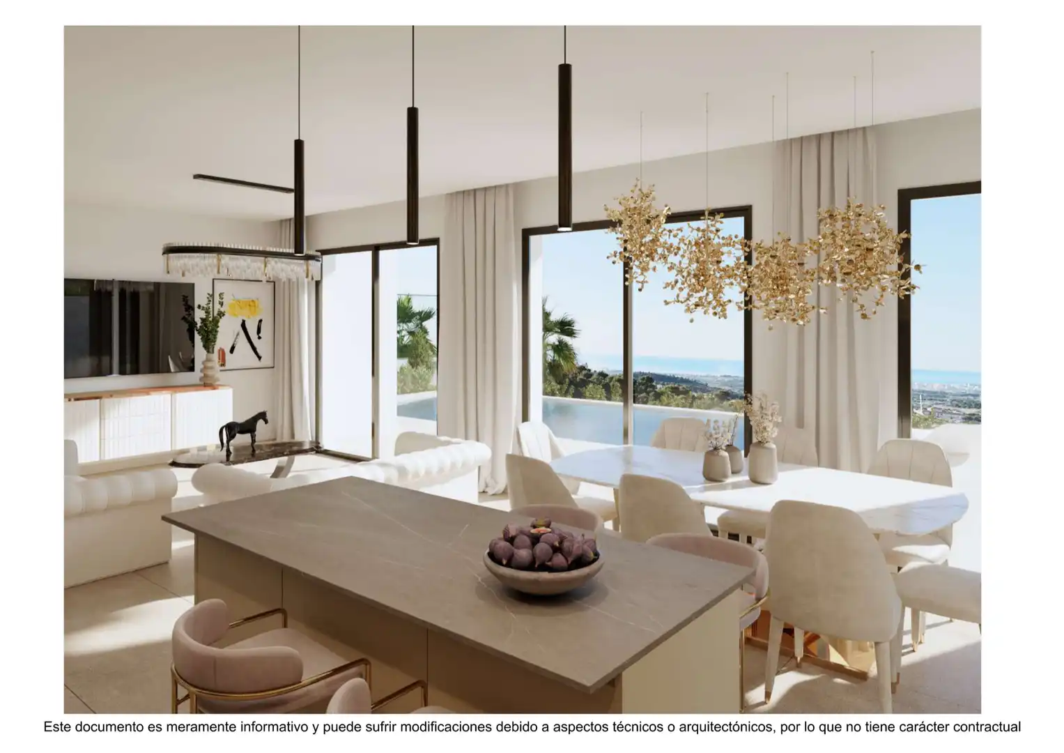 Comedor de Casa o chalet en venta en Finestrat con Aire acondicionado, Calefacción y Jardín privado