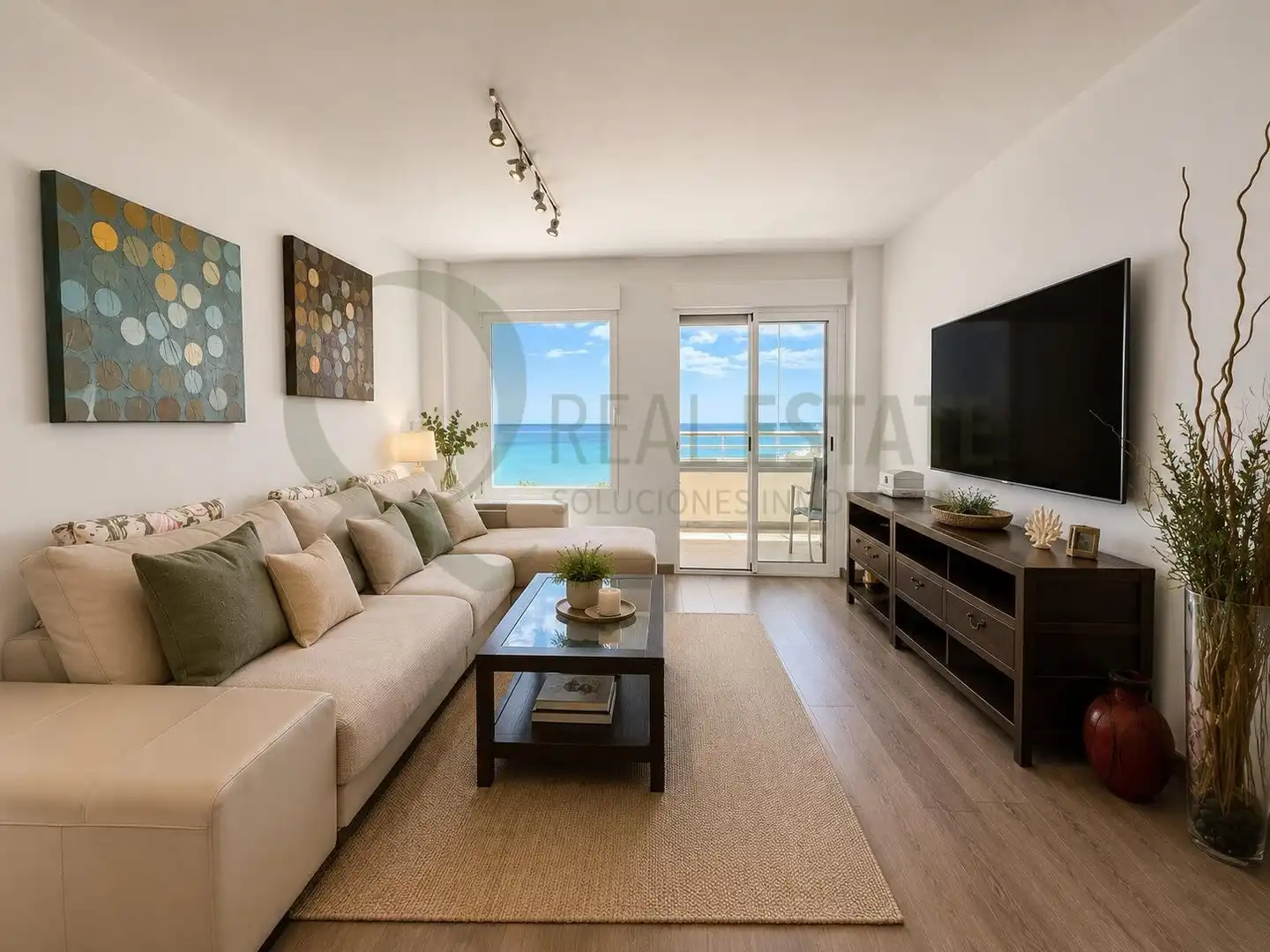 Living room of Flat for sale in El Campello  with Air Conditioner, Heating and Private garden