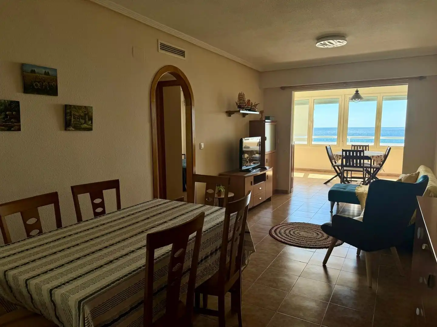 Dining room of Apartments for rent in Alicante / Alacant  with Air Conditioner, Furnished and Community pool