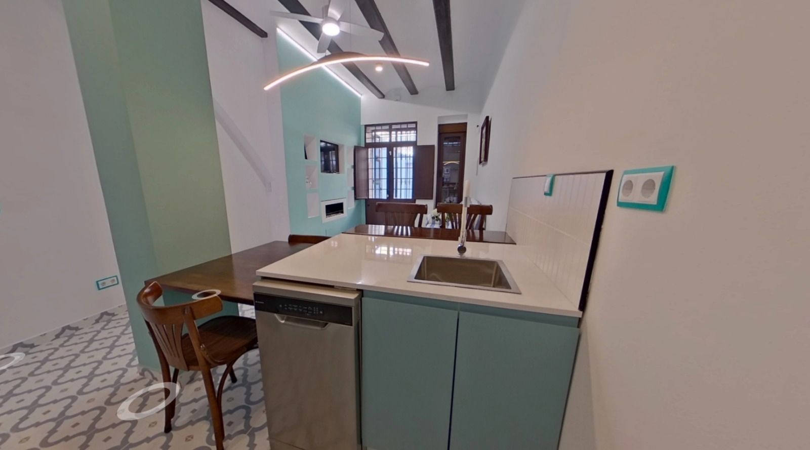 Kitchen of Planta baja for sale in  Valencia Capital  with Air Conditioner, Terrace and Oven