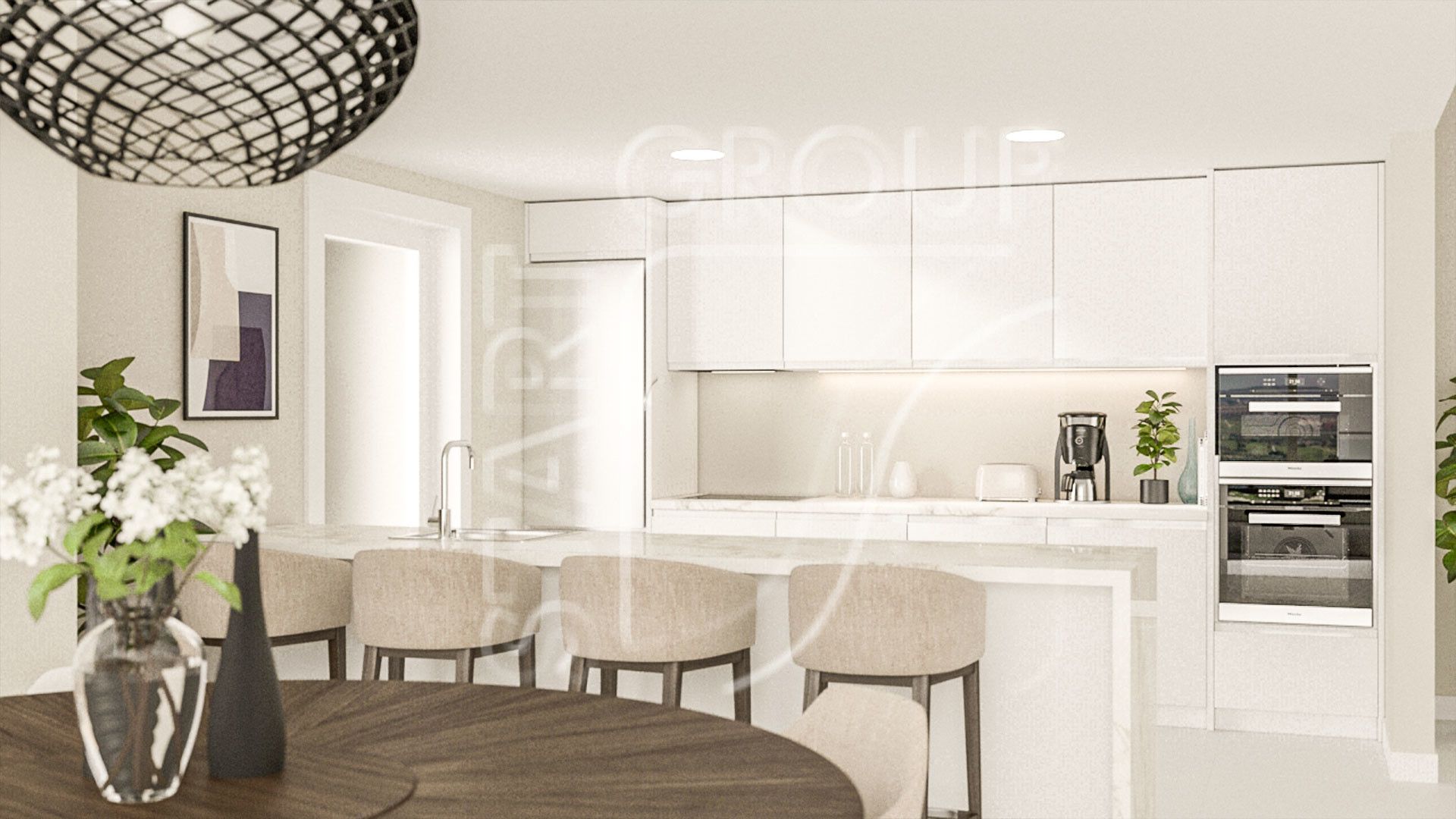 Kitchen of Apartment for sale in Mijas  with Air Conditioner, Terrace and Storage room