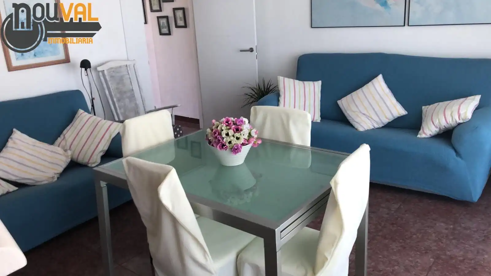 Comedor de Casa adosada de alquiler en Cullera con Terraza, Amueblado y Balcón