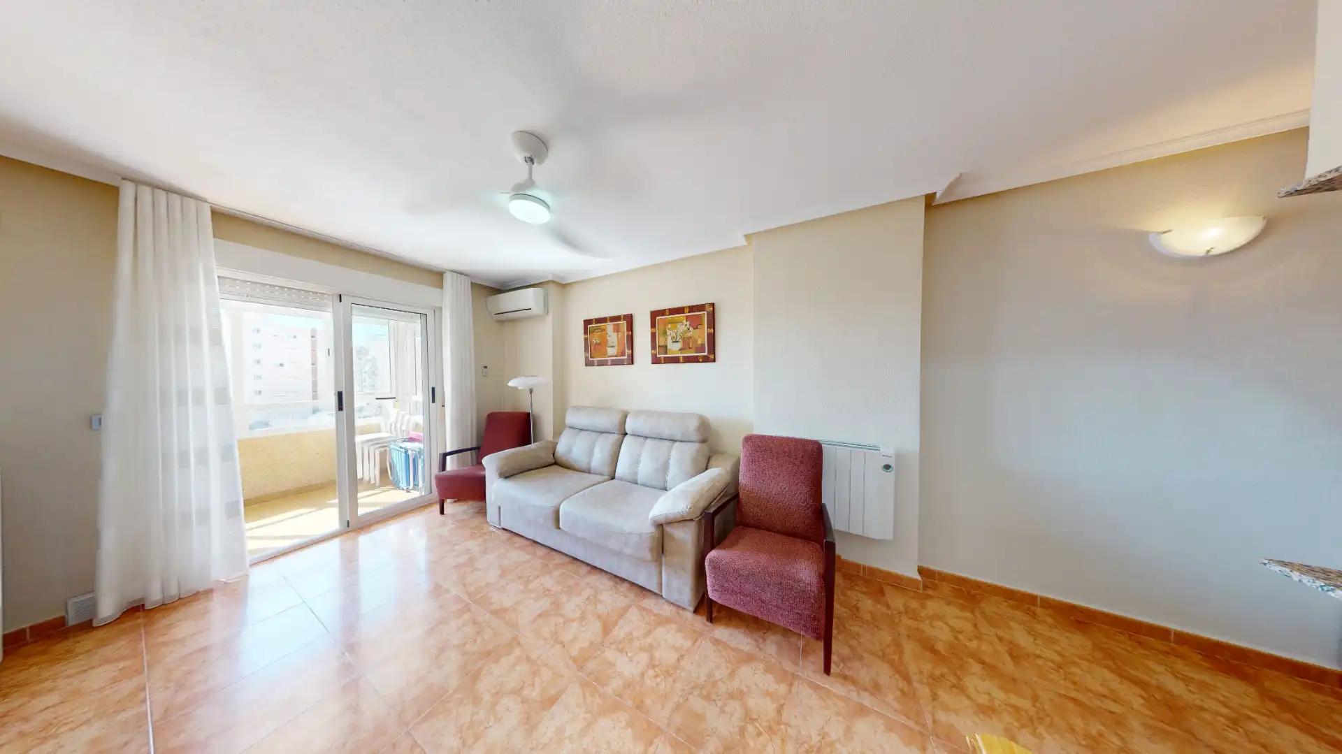 Living room of Flat for sale in Torrevieja  with Air Conditioner, Terrace and Furnished